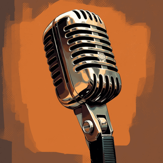 Microphone pour enregistrer des voix off